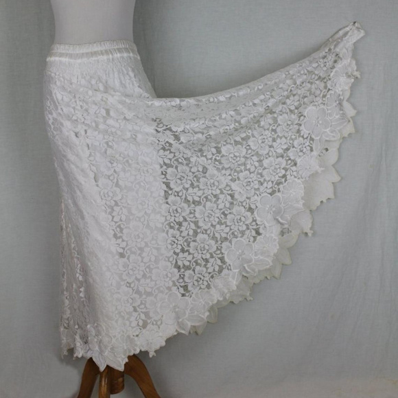 Louise | Skirts | Vintage White Bridal Lace Skirt Made In Italy | Poshmark